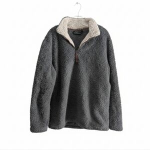 Cozy Gray Sherpa Fleece Jacket